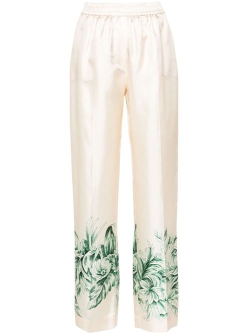 SILK PRINTED TROUSERS