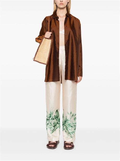SILK PRINTED TROUSERS