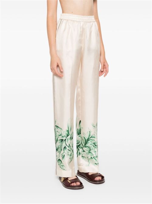 SILK PRINTED TROUSERS