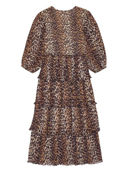 LEOPARD PRINT MIDI DRESS