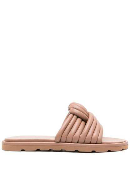 LEATHER FLAT SANDALS