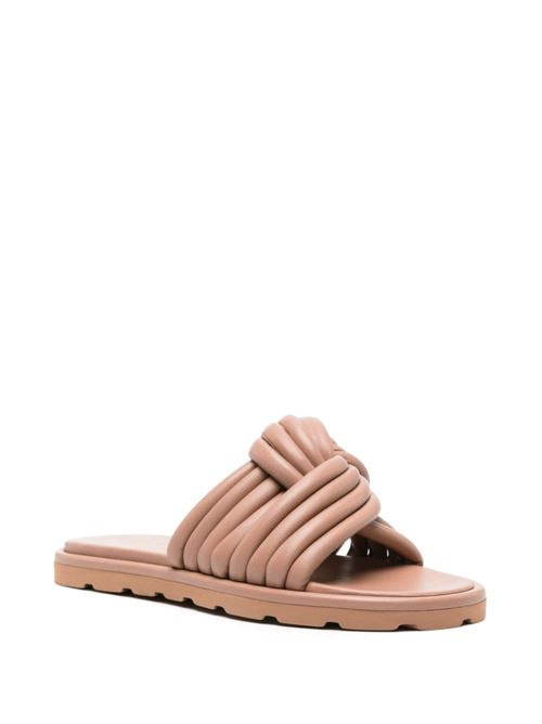 LEATHER FLAT SANDALS