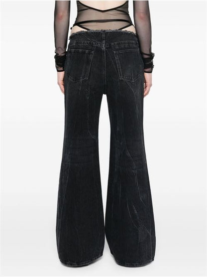 WIDE-LEG DENIM COTTON JEANS