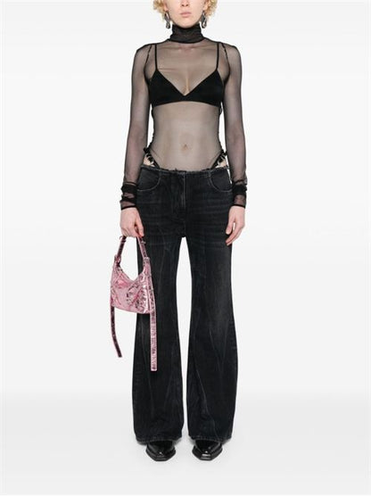 WIDE-LEG DENIM COTTON JEANS