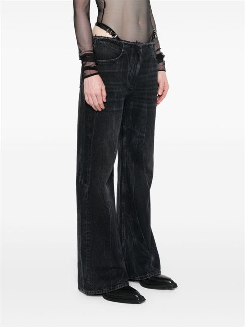 WIDE-LEG DENIM COTTON JEANS