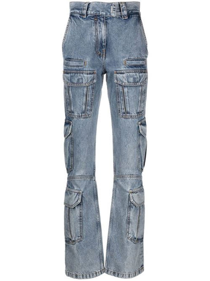 CARGO DENIM COTTON JEANS