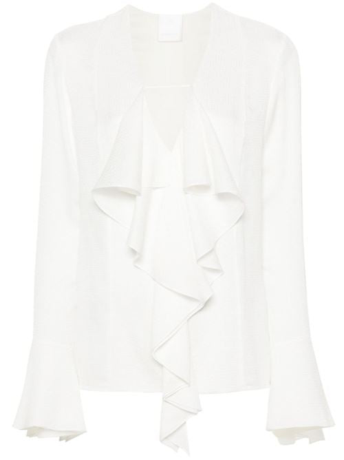 SILK RUFFLED BLOUSE