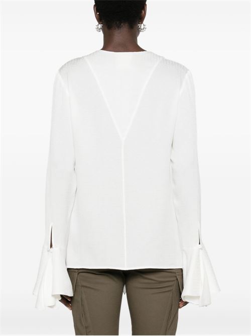SILK RUFFLED BLOUSE