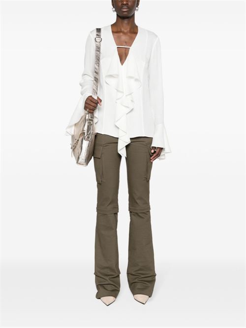SILK RUFFLED BLOUSE