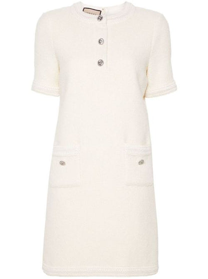 WOOL TWEED DRESS