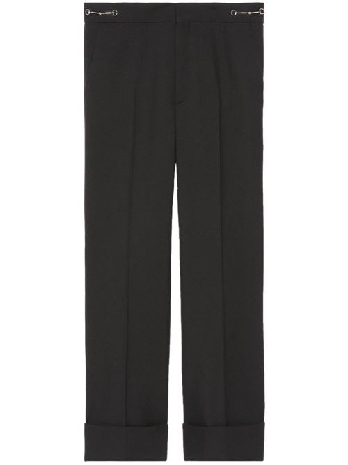 WOOL CROPPED TROUSERS