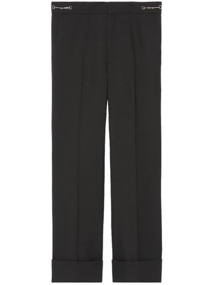 WOOL CROPPED TROUSERS