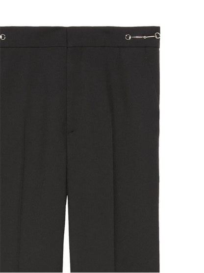 WOOL CROPPED TROUSERS