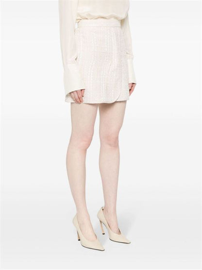 COTTON BLEND WRAPPED SKIRT