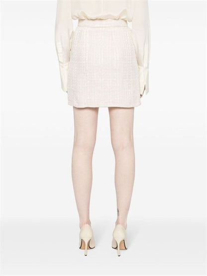 COTTON BLEND WRAPPED SKIRT