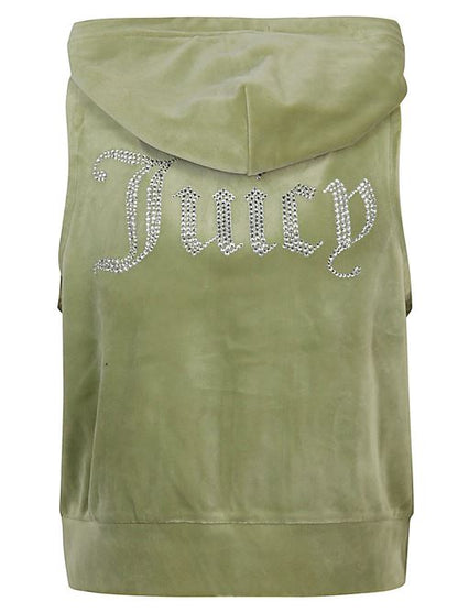GILLY LOGO VELOUR GILET