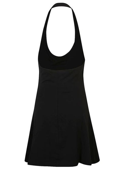 LOGO HALTER MINI DRESS