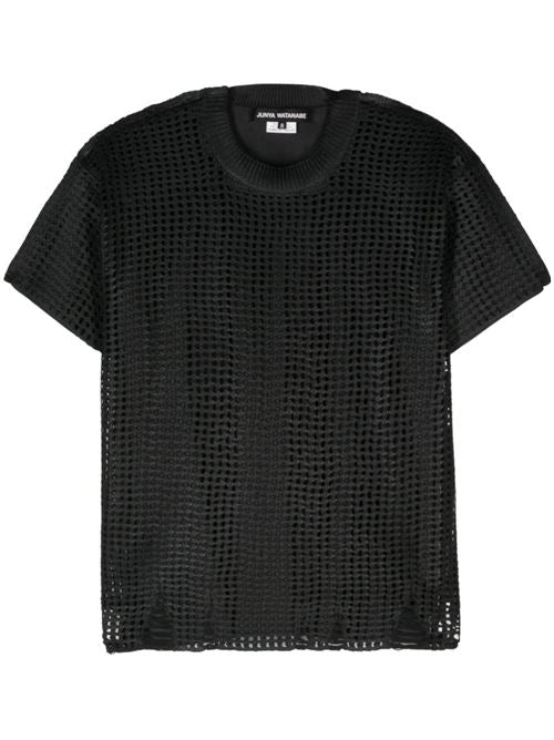 OPEN-KNIT CREWNECK T-SHIRT