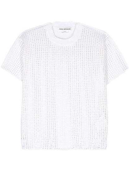 OPNE-KNIT CREWNECK T-SHIRT