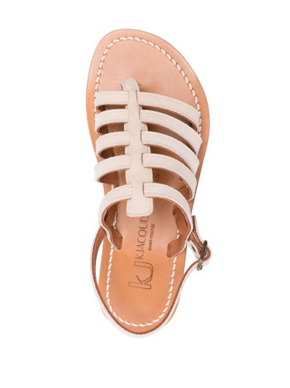 HOMERE LEATHER FLAT SANDALS
