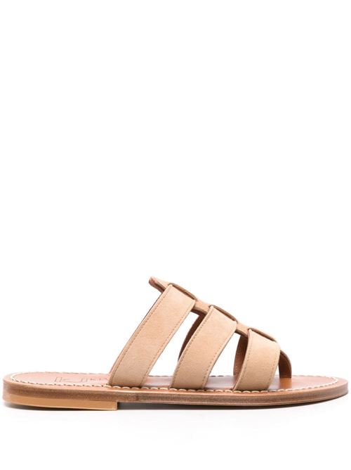 DOLON LEATHER FLAT MULES