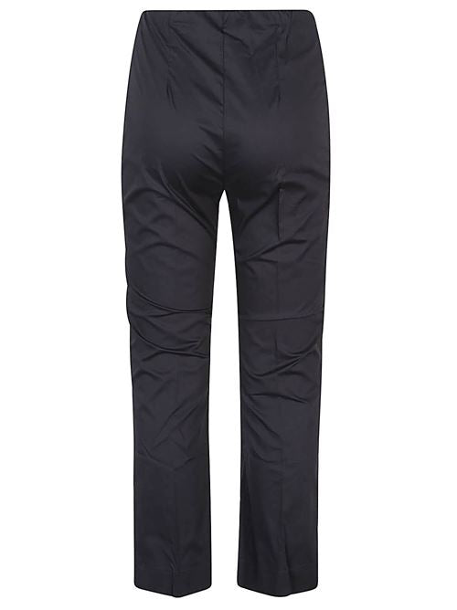 COTTON BLEND CROPPED FLARED TROUSERS