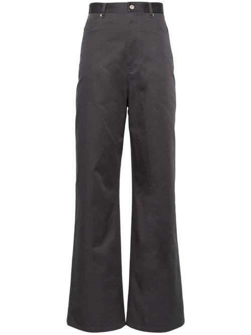 HIGH-WAISTED COTTON TROUSERS