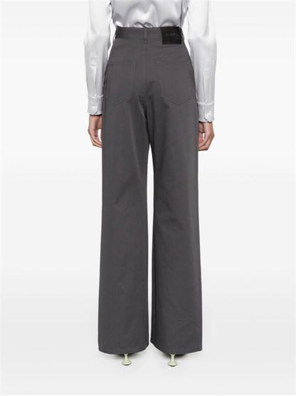HIGH-WAISTED COTTON TROUSERS