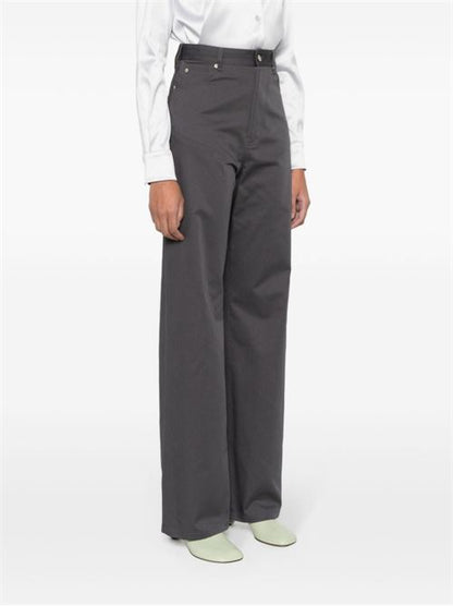 HIGH-WAISTED COTTON TROUSERS