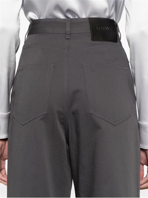 HIGH-WAISTED COTTON TROUSERS