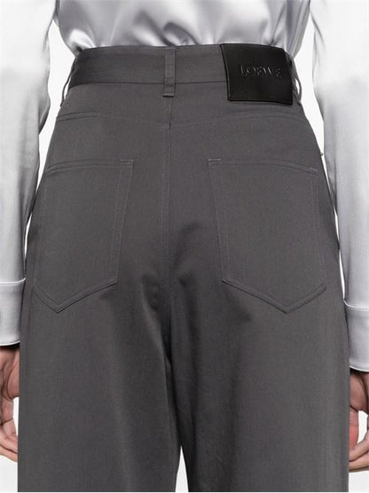 HIGH-WAISTED COTTON TROUSERS