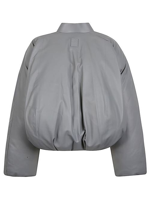LEATHER PADDED BOMBER JACKET