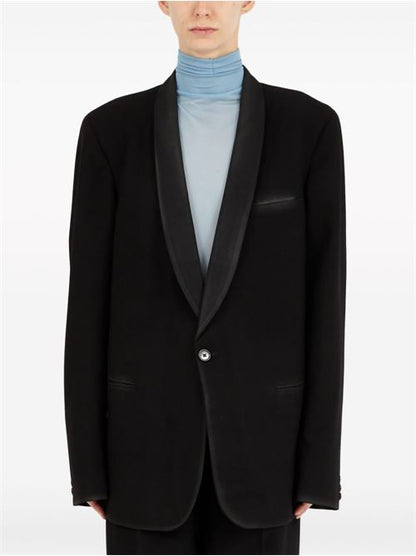 WOOL SINGLE-BREASTED BLAZER JACKET