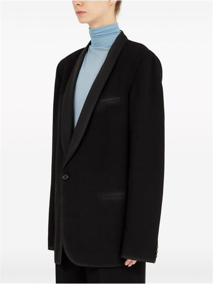 WOOL SINGLE-BREASTED BLAZER JACKET