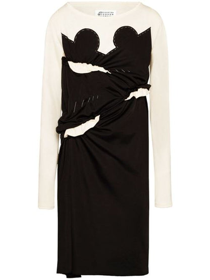 COTTON BLEND MIDI DRESS