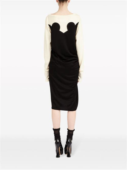 COTTON BLEND MIDI DRESS