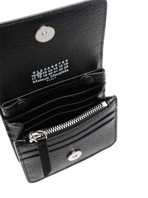 FOUR STITCHES LEATHER WALLET ON CHAIN