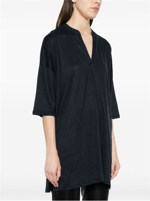 LINEN BLEND TUNIC DRESS