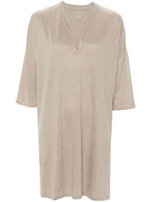 LINEN BLEND TUNIC DRESS