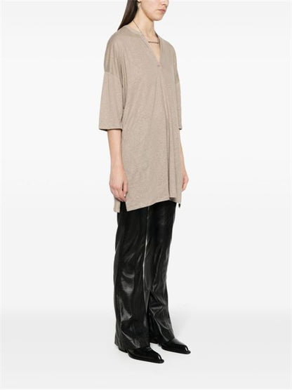 LINEN BLEND TUNIC DRESS