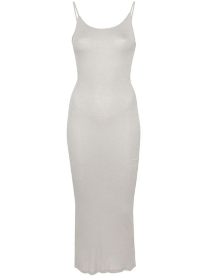 RIBBED VISCOSE LONG DRESS