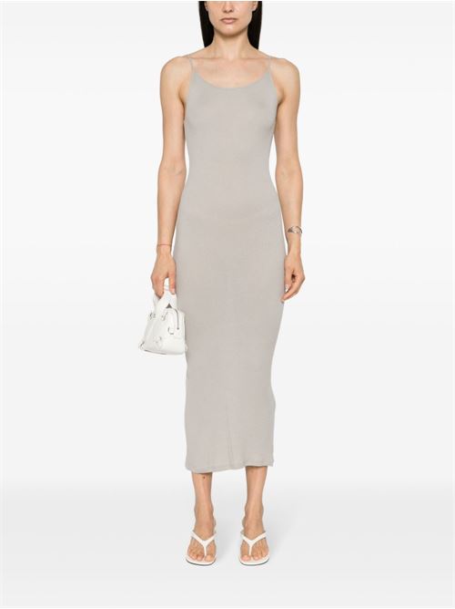 RIBBED VISCOSE LONG DRESS