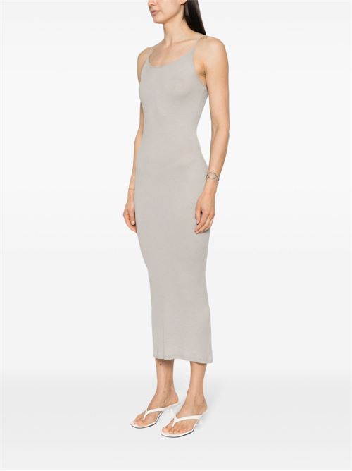 RIBBED VISCOSE LONG DRESS