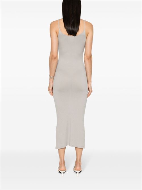 RIBBED VISCOSE LONG DRESS