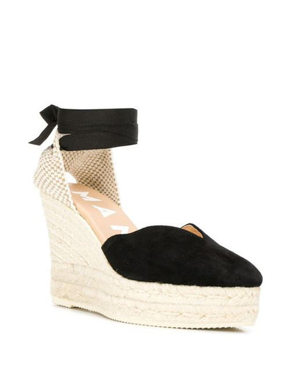 HAMPTONS SUEDE HEART-SHAPED WEDGE ESPADRILLES