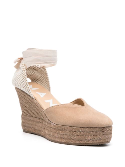 HAMPTONS SUEDE HEART-SHAPED WEDGE ESPADRILLES
