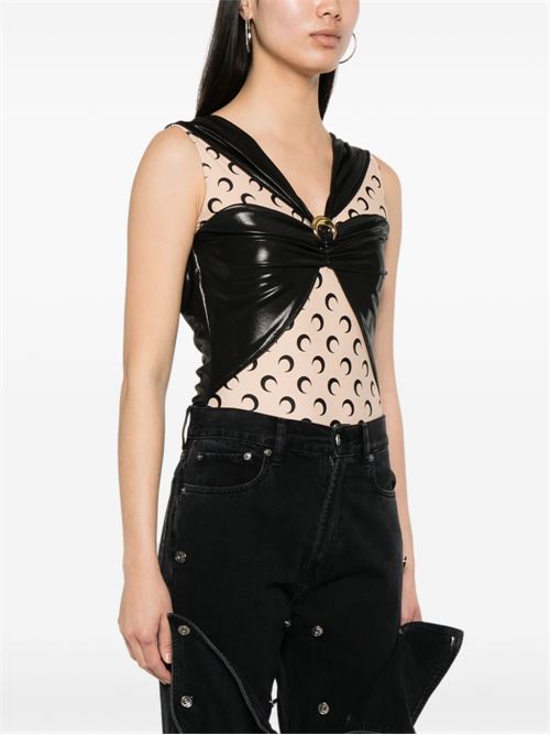 DRAPED VISCOSE BODYSUIT