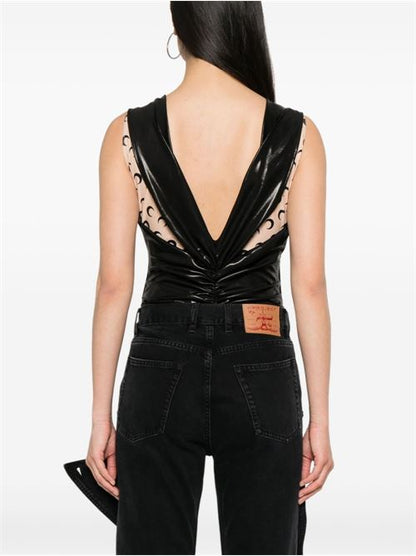 DRAPED VISCOSE BODYSUIT