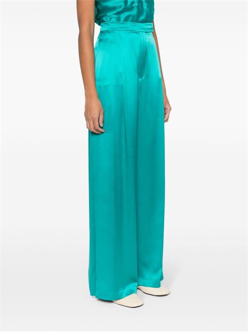 SATIN WIDE-LEG SILK TROUSERS