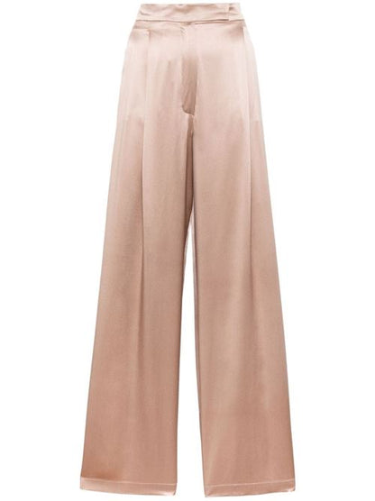 SATIN WIDE-LEG SILK TROUSERS